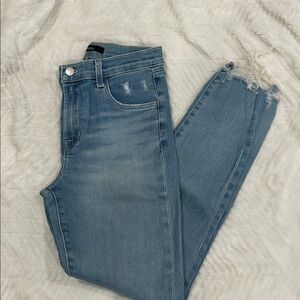 J Brand Light Blue Distressed Skinny Jeans